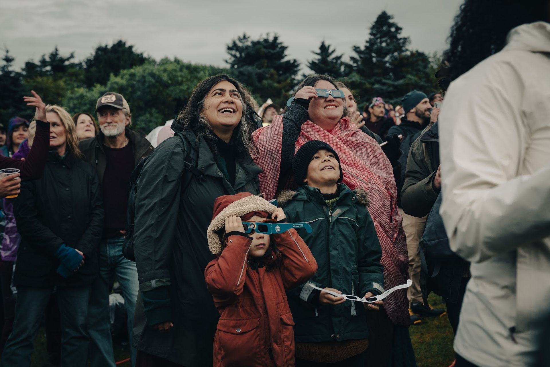 Iceland Eclipse guests watching totality